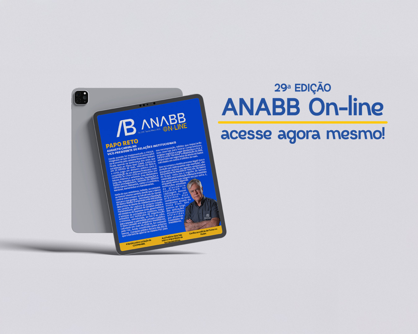 JÁ ESTÁ DISPONÍVEL A 29ª EDIÇÃO DO ANABB ON-LINE