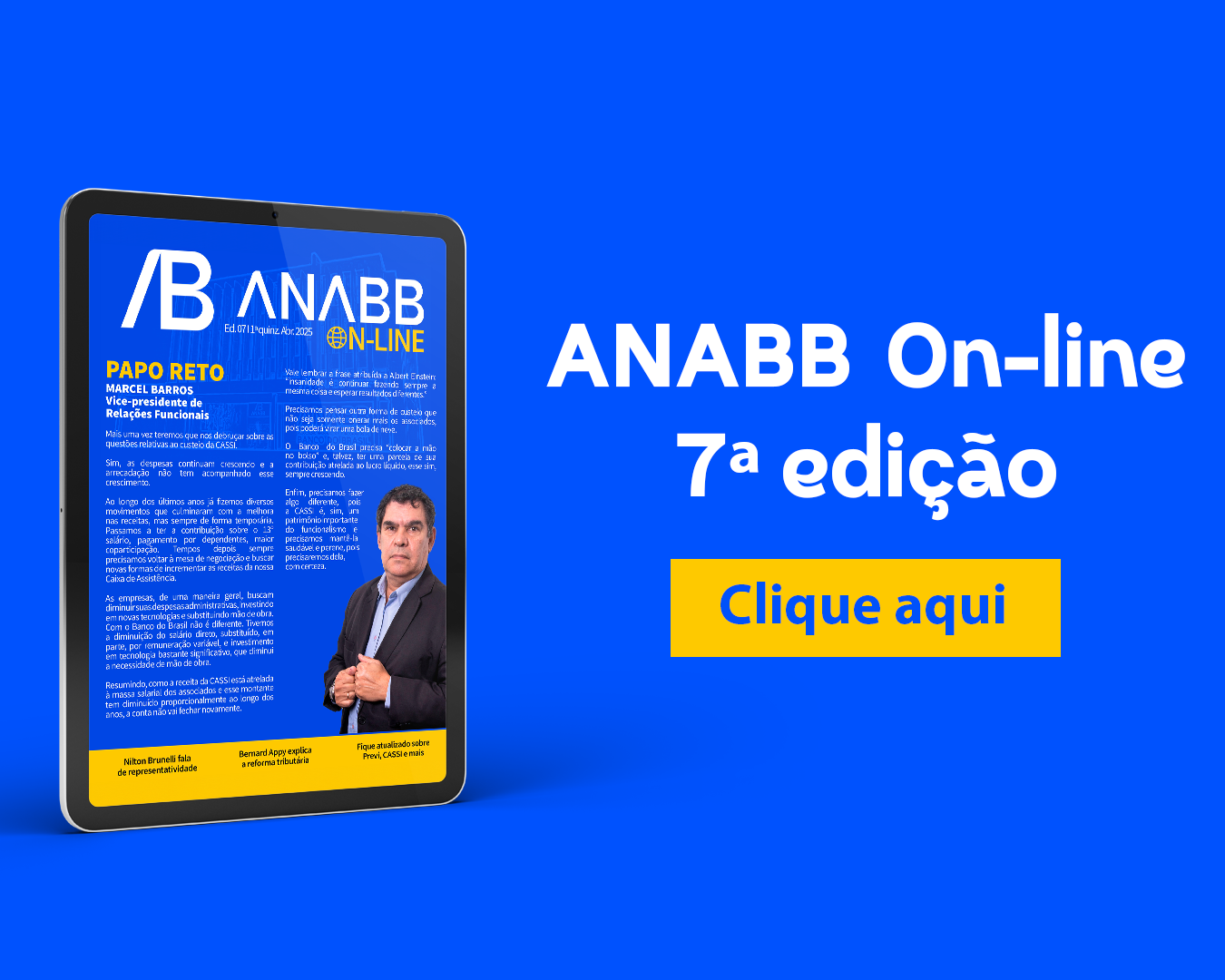 ANABB ON-LINE CHEGA À SÉTIMA EDIÇÃO